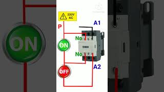 Contactor Holding wiring, Hold On Circuit , Contactor wiring diagram, push button switch connection