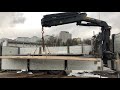 kranbil truck crane loading in sweden