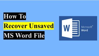 How to recover unsaved Word Document | Recover crashed word document | Recover deleted document ||