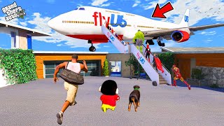 Shinchan and Franklin Start A New Airplane Trip Journey With Avengers in GTA 5