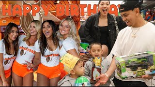 I TOOK MY 5 YEAR OLD NEPHEWS TO HOOTERS FOR THEIR BIRTHDAY!!