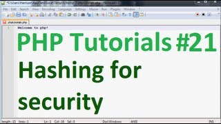 Basic PHP Programming Tutorial 21: MD5 Hashing For Security