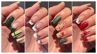 Simple and cute Christmas nail art designs || Nail art for beginners 2024