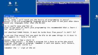 Pascal programming Lesson 1