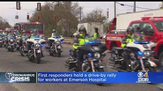 First Responders Hold Drive-By Rally For Emerson Hospital Workers