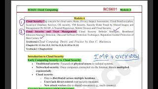 BCS601 Cloud Computing Module 4 - IMP Topics & Overview | VTU 6th Sem #vtu #cloudcomputing #bcs601