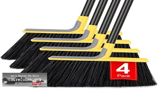 4 Packs Outdoor Broom for Floor Cleaning with 58\