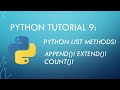 Python Tutorial 10: List Methods