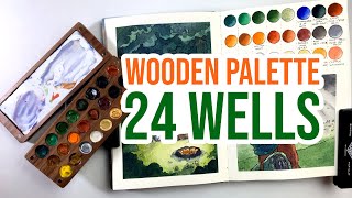 Wooden Palette with 24 Wells - Review! 🎨