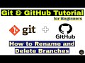 #12 - Git & GitHub Tutorial for Beginners - Rename & Delete Branches | Using checkout command