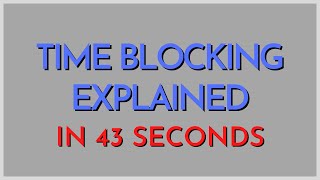 TIME BLOCKING method in 43 seconds - time block like Cal Newport #SHORTS