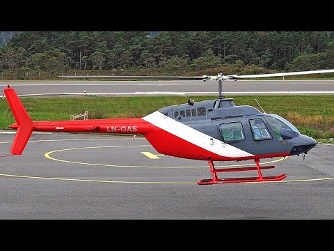 Bell 206B Start Up & Takeoff | Stord Airport, August 2022 - YouTube