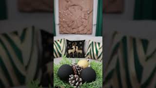 GREEN, GOLD \u0026 BLACK Xmas home decor #homedecor #glamhomedecor #ideasdecoracion #glam #navidad #xmas