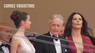 Michael Douglas with his wife Catherine Zeta Jones \u0026 daughter @ Cannes Film Festival 16 may 2023