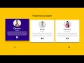 How to Create Hover effect Testimonial slider using HTML CSS & JavaScript