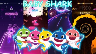 Baby Shark Song | Magic Twist VS Tiles Hop VS Beat Racing VS Smash color