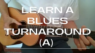 A classic acoustic blues turnaround | Fingerstyle blues guitar lesson (A)