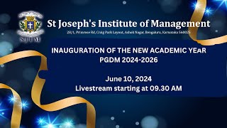 Inauguration of New Academic Year 2024-25 at SJIM | 10 June 2024 | PGDM Batch 2024-2026