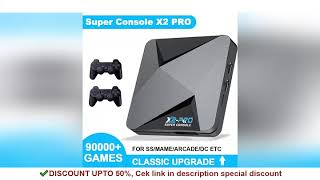 KINHANK Retro Video Game Console Super Console X2 Pro with 90000 Video Games for PS1/DC/MAME/SS with