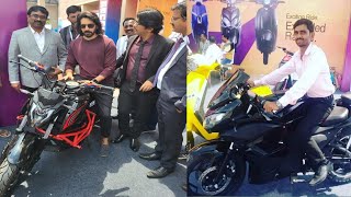 Adms E BIKES Expo in Hyderabad. hero Sushanth purchesed Adms bravo. booking contact 9640755798