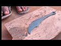 making a sharp knife from old rusty cycle paddle blacksmith work