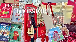 Cozy Bookstore Vlog: 🧸🧣Christmas Book Haul, Barnes \u0026 Noble, book shopping, christmas decor | vlogmas