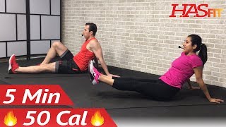 5 Minute Abs Workout for Beginners - 5 Min Beginner Easy Ab Workout for Women & Men