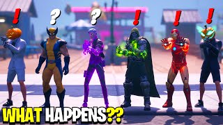 What Happens if ALL 6 Bosses Meet in Fortnite! | Midas Meets Iron Man, Wolverine Dr Doom & Henchmen!