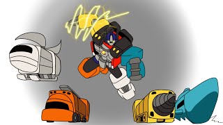 Transformers Superlink Energon Optimus Prime Version 2.0 in a transformation loop for 2:53 minutes