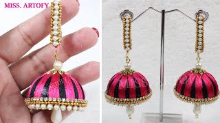 DIY Two Colour Silk Thread Earrings By MISS. ARTOFY