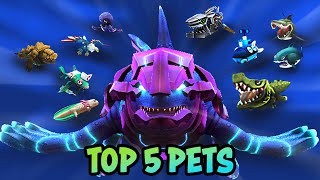 TOP 5 BEST PETS IN HUNGRY SHARK WORLD l Hungry Shark World