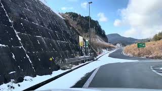 雪の中御調からやまなみ街道を抜けて世羅町迄