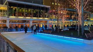 Esplanade Tranquille - skating rink - December 1st 2022. Montreal