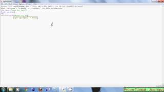 python tutorials 19 - user input
