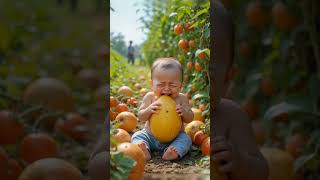 Heartwarming Scene: Baby Crying in a Garden! 😭 👶#shorts #viralvideo #baby #cute