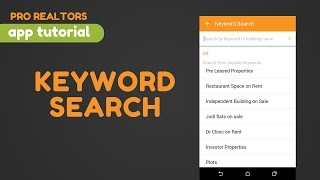 Tutorial: Keyword Search on the Pro Realtors app