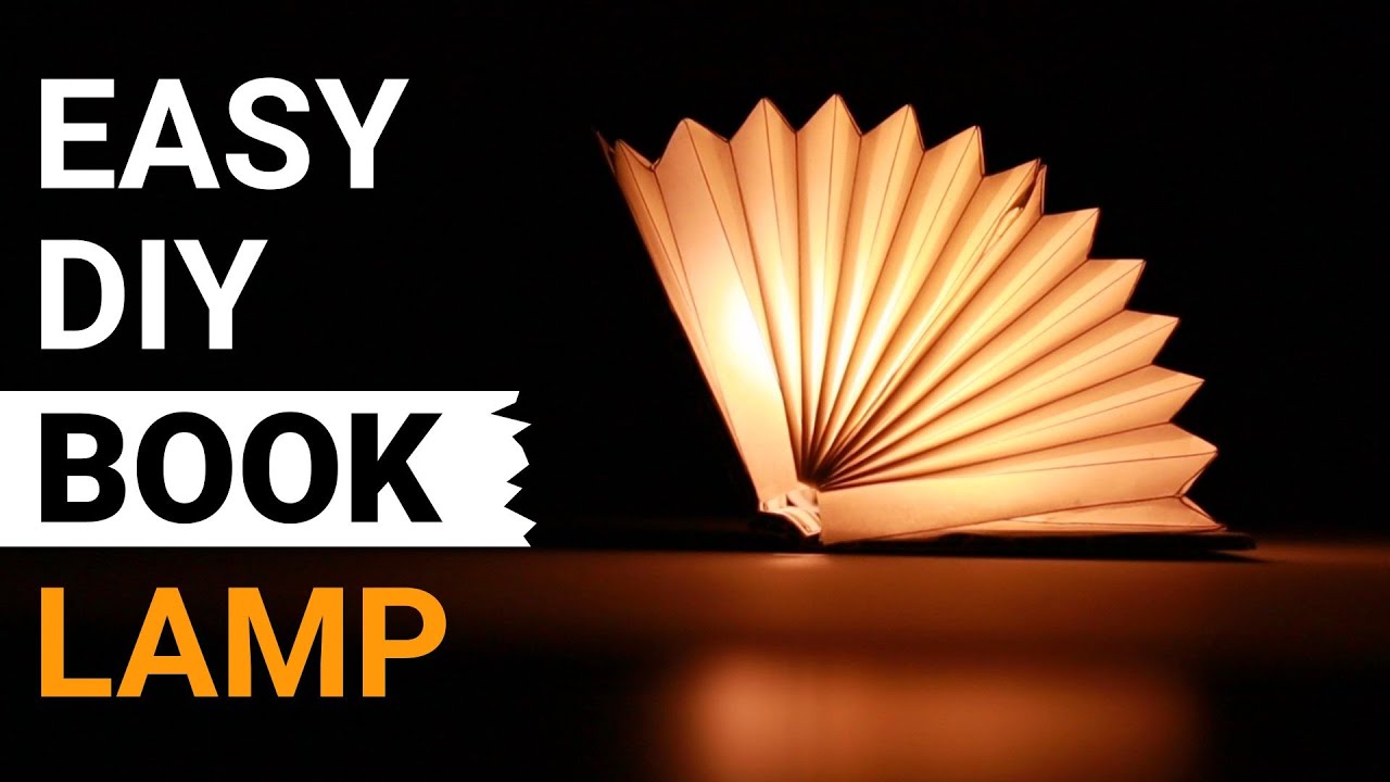 Diy Book Lamp Tutorial Youtube
