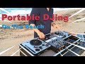 Portable DJ Mixing on The Beach