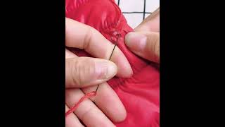 Repair a broken down jacket with a wheat stitch method