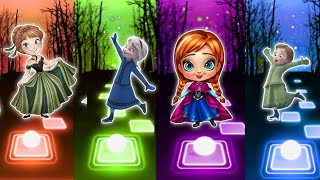 Let it go vs  elsa Into the unknown Vs do you want to build a snowman vs| Tangled|Tiles Hop
