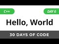Day 0: Hello, World - 30 Days of Code HackerRank Solutions