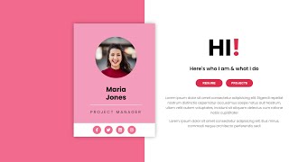 Create a Responsive About Me Page | HTML and CSS