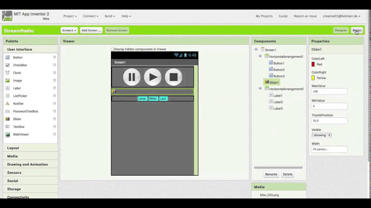 App Inventor 2 Tutorial App Inventor Tutorial 2 Simples Stream Radio Hd