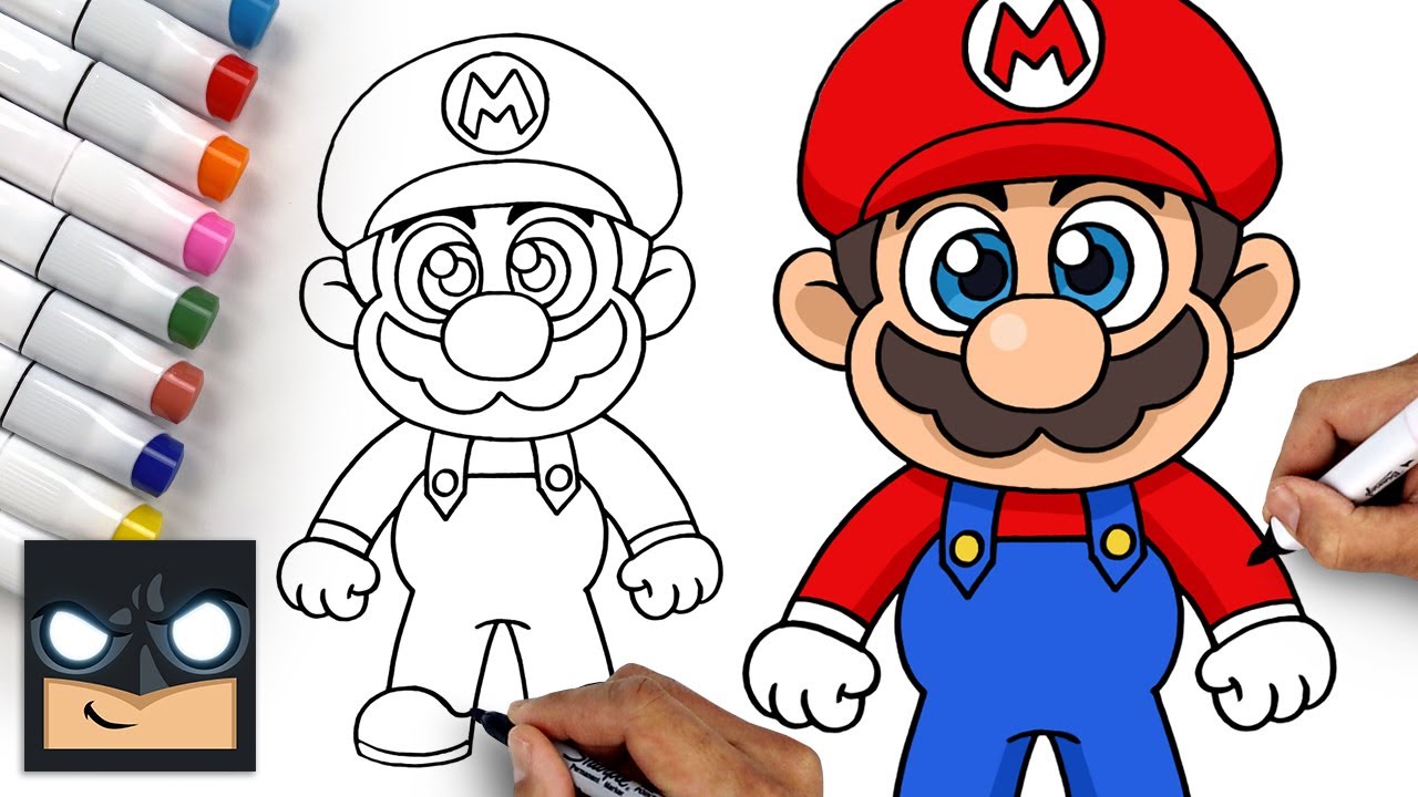 How To Draw Mario Characters Step By Step For Kids