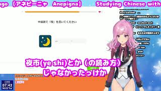 duolingo で中国語をお勉強するVtuber まさかの落とし穴にはまる  性感姐姐虚拟博主 学习中文 爆笑案件【Anepigna 啊捏皮哪】