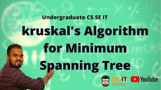 kruskal's Algorithm for Minimum Spanning Tree in Sinhala || UG Computer Science