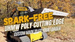 Non-Sparking Cutting Edge for Loader Buckets - UHMW Poly - Made in U.S.A.