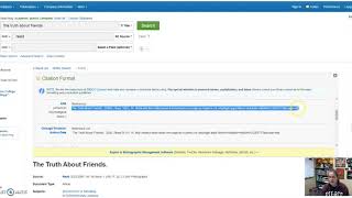 how to get citations from library databases