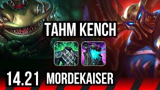 TAHM KENCH vs MORDEKAISER (TOP) | Rank 2 Tahm, 8/2/9 | EUNE Grandmaster | 14.21