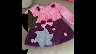 Very Attractive And Glamorous Crochet Handmade Baby Frocks Designs Ideas